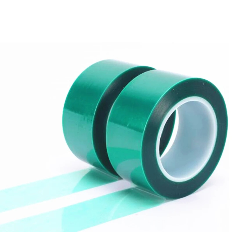 High Temperature Surface Protection Silicone Adhesive Heat Proof Insulation Green Pet Polyester Tape