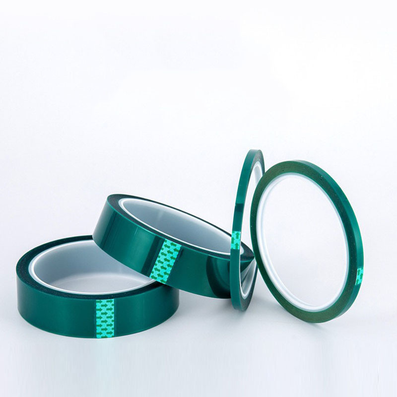 Green PET Masking Tape No Residual Gum Polyester Film Thermal Heat Resistant Clear Adhesive Tape For Heat Transfer Press