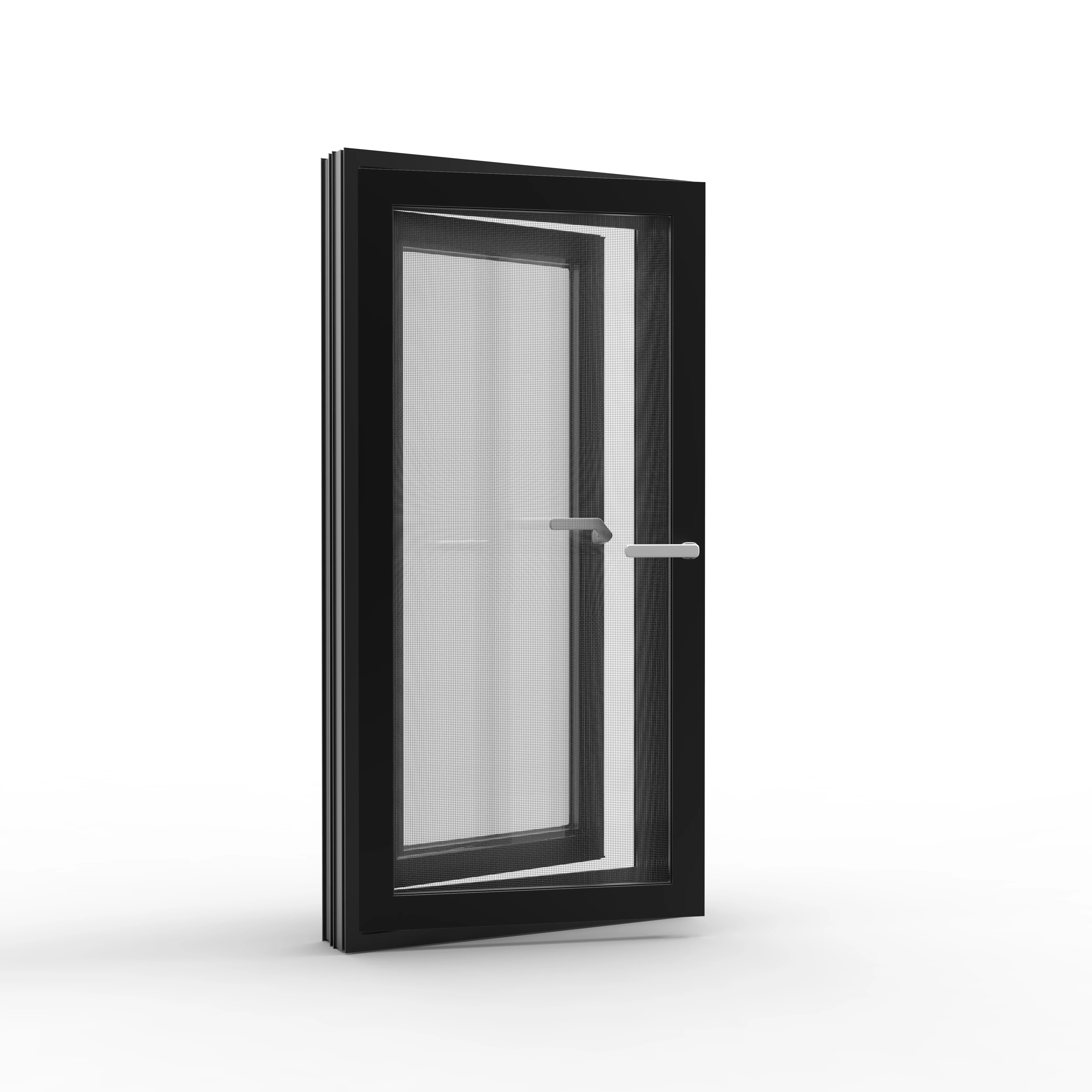 Aluminum/PVC/Plastic/Plastic Steel/Metal/Brass Wire/Composite Material Sliding Window and Casement Windows with screens attached