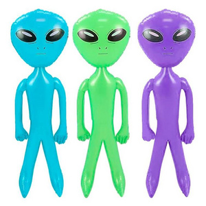 Best Selling Colorfully Toys Cmyk Printing Low Cadmium 90cm Spaceship Inflatable Alien toy