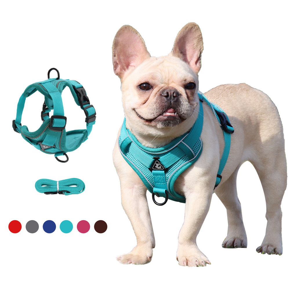 Pet Reflective Nylon Dog Harness No Pull Adjustable Medium Large Naughty Dog Vest Safety Vehicular Lead Walking Running