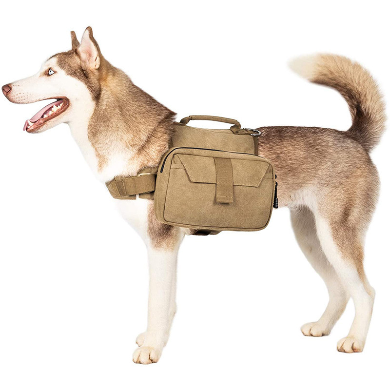 Dog Pack Hound Travel Camping Hiking Backpack Harness Saddle Bag Rucksack for Medium & Large Dog