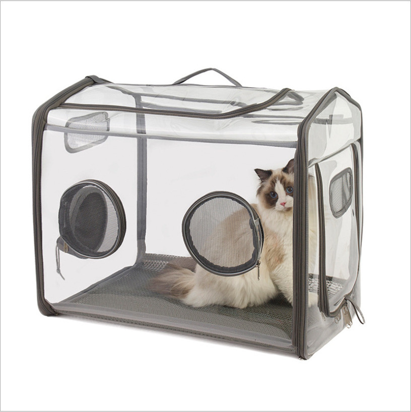 Dog Pet Transparent Drying Box Cat Blowing Drying Bag Foldable Anti Grasping Dog Cat Bathing and Drying Tent Suit for All Dryer