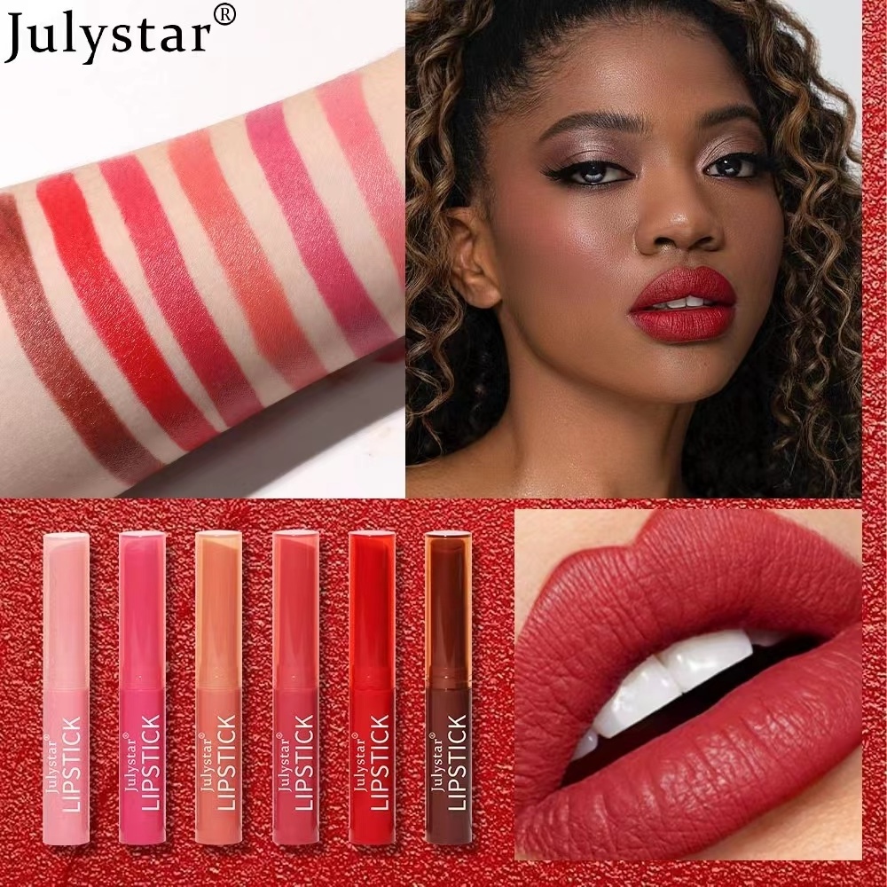 6 Colors Spot Goods OEM Wholesale Lipsticks Durable Waterproof Lip Stick Penis Shaped Lipstick