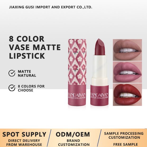 8 Colors Wholesale Private Label Vegan Own Brand Makeup Lasting Waterproof Matte Chinese Makeup Brands Lipstick