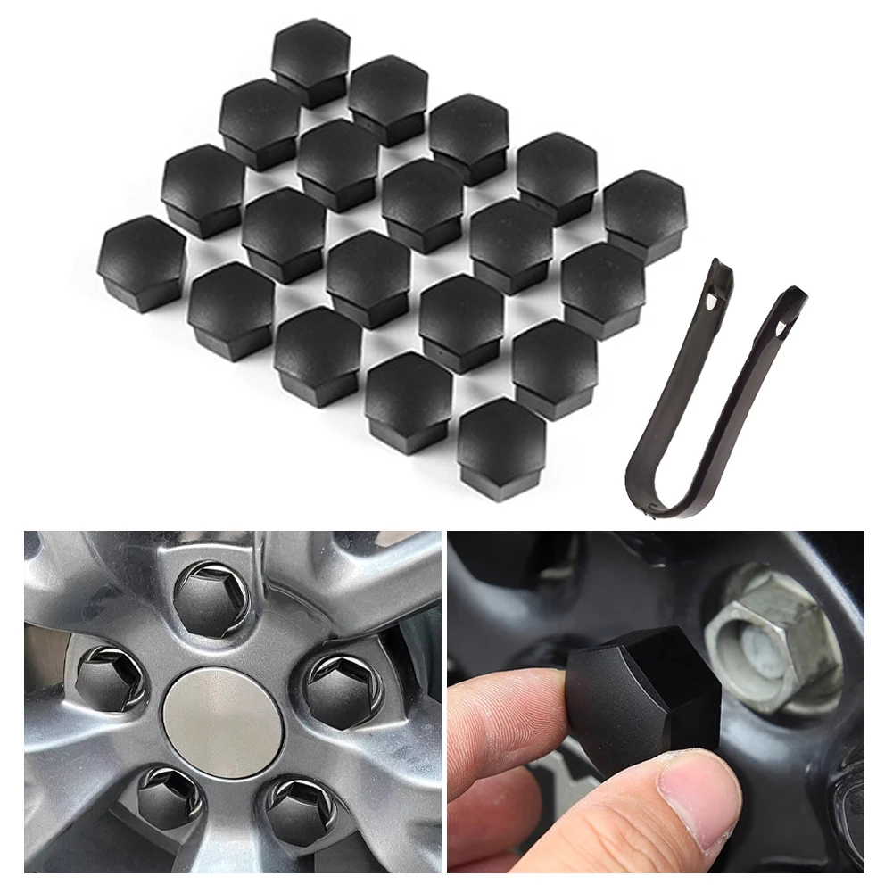 20Pcs/Set Car Wheel Hub Caps Nut Cover Wheel Tire Center Nut Protection Cover Bolt Cap With Tool For Tesla Model 3 Y