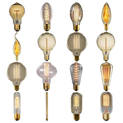 ST64 A60 A19 T45 C35 G95 G80 G125 t share Edison Incandescent Bulbs candle globe edison decoration incandescent bulb