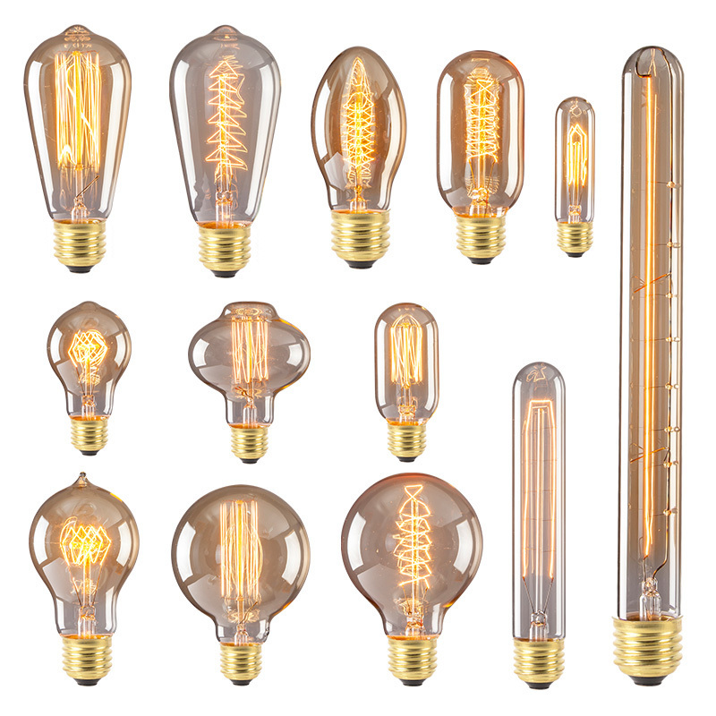 ST64 A60 A19 T45 C35 G95 G80 G125 t share Edison Incandescent Bulbs candle globe edison decoration incandescent bulb