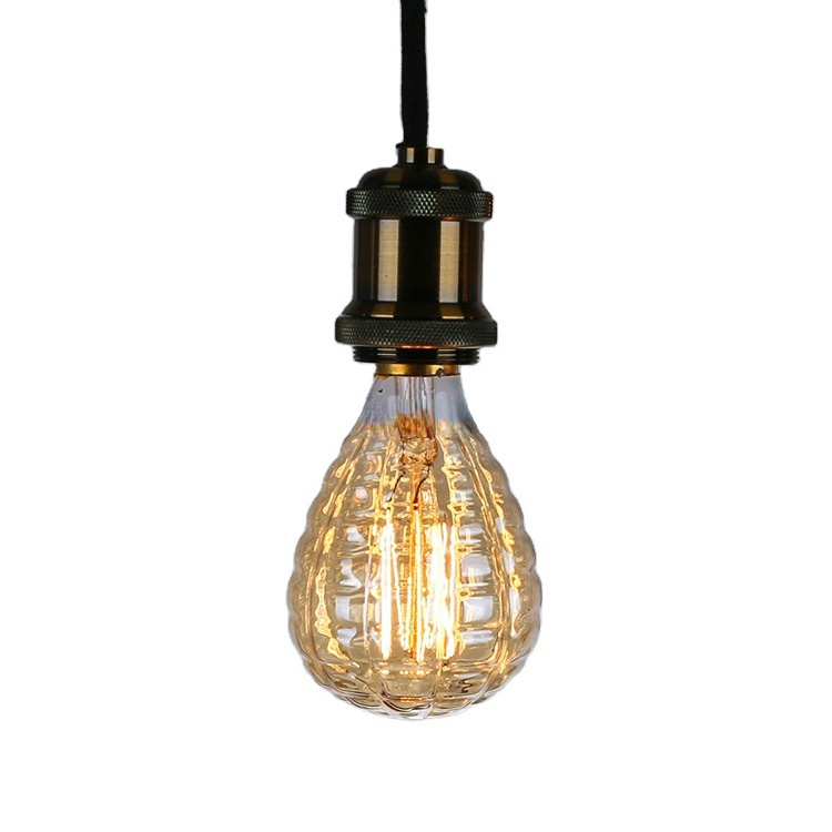 New Led model amber glass Grenade shape edison light bulb G80 lamp for Chandelier E26/E27 Lamp