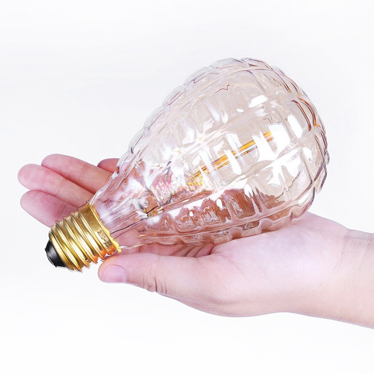 New Led model amber glass Grenade shape edison light bulb G80 lamp for Chandelier E26/E27 Lamp