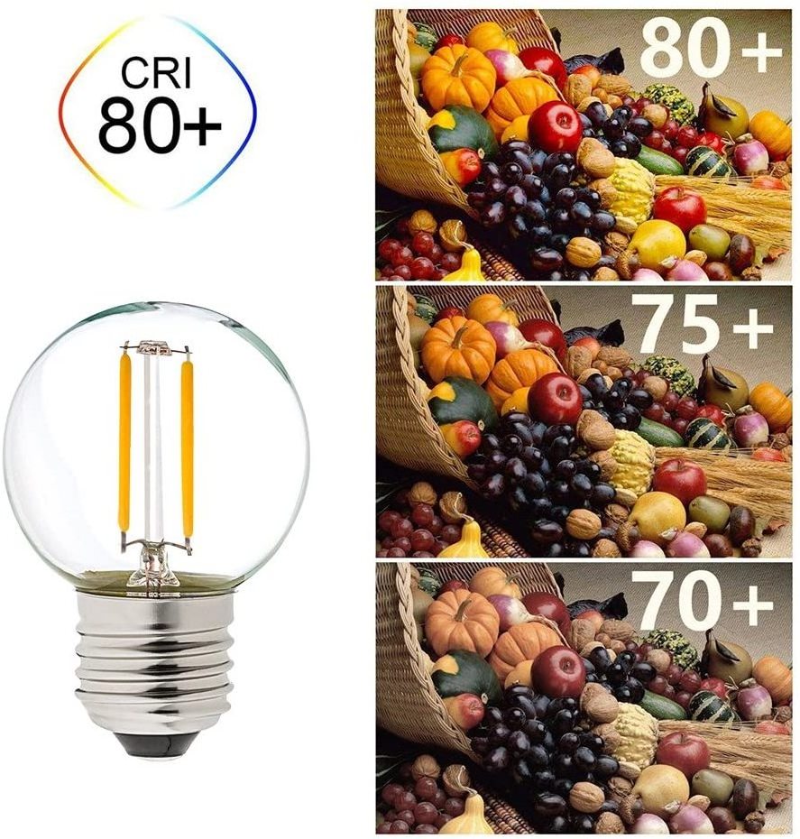 G40 MNI LED bulb Edison filament bulbs 1W 3W warm white 220V 110V LED string lights E26 E27 replace light string outdoor