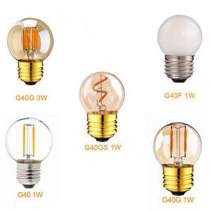 G40 MNI LED bulb Edison filament bulbs 1W 3W warm white 220V 110V LED string lights E26 E27 replace light string outdoor