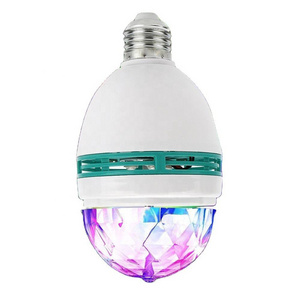 OEM 360 Rotation RGB Led Crystal Magic Ball Light Bulb 3w Colorful Lamp Disco Light Bulb Rotating Stage Floor Lighting