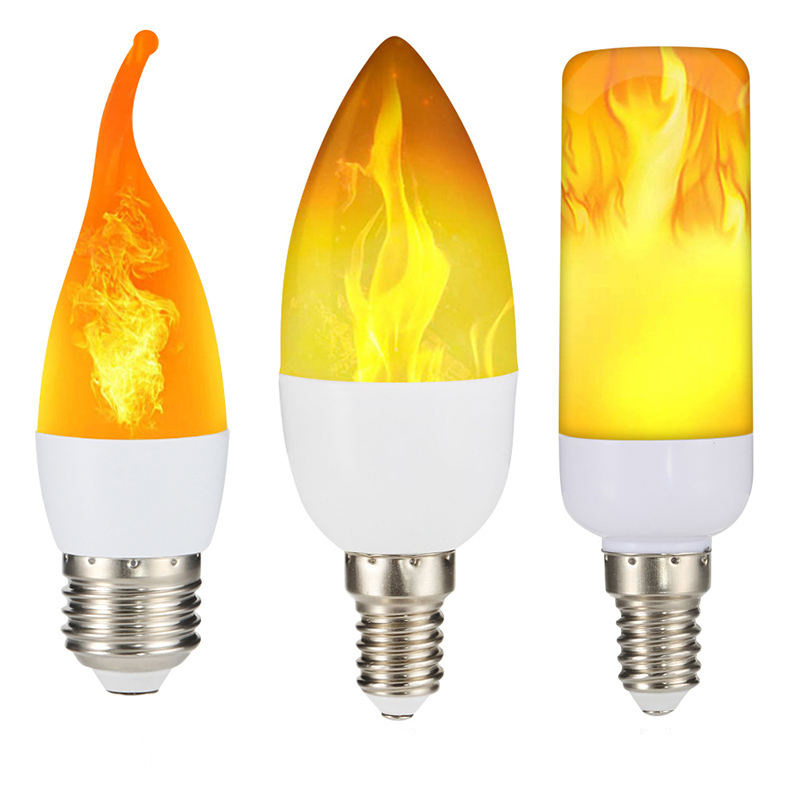 Led Fire Effect Light Bulb 12V DC Flame Led Light Bulbs Flickering Light Bulb For Indoor/Outdoor /Christmas Decoration