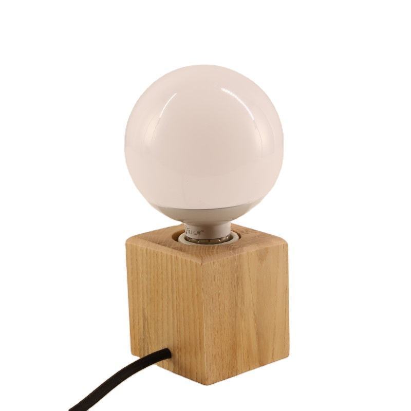 Led Vintage Edison Bulb Wooden Table Lamp Desk Light Bulb For Reading In Bedroom