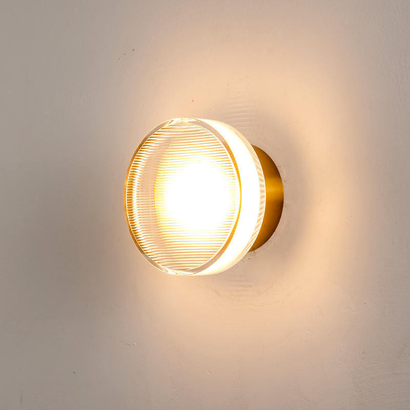 Nordic style LED wall light modern design round acrylic wall hanging wall light for indoor living room bedroom corridor light