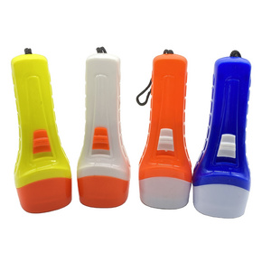 Plastic LED Flashlight Torch for Earthquake, Emergency, Customized Color Cheap Plastic Flashlights