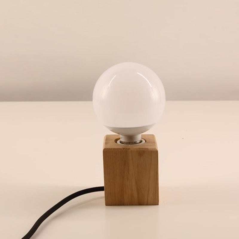 Led Vintage Edison Bulb Wooden Table Lamp Desk Light Bulb For Reading In Bedroom