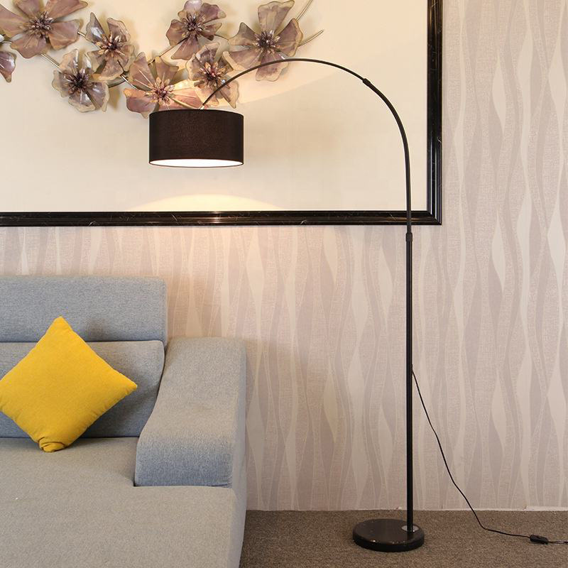 LED Modern Design Hotel Home Decoration Standing Light Marble Base Iron Led Floor Lamps For Living Room Modern Floor Lamp