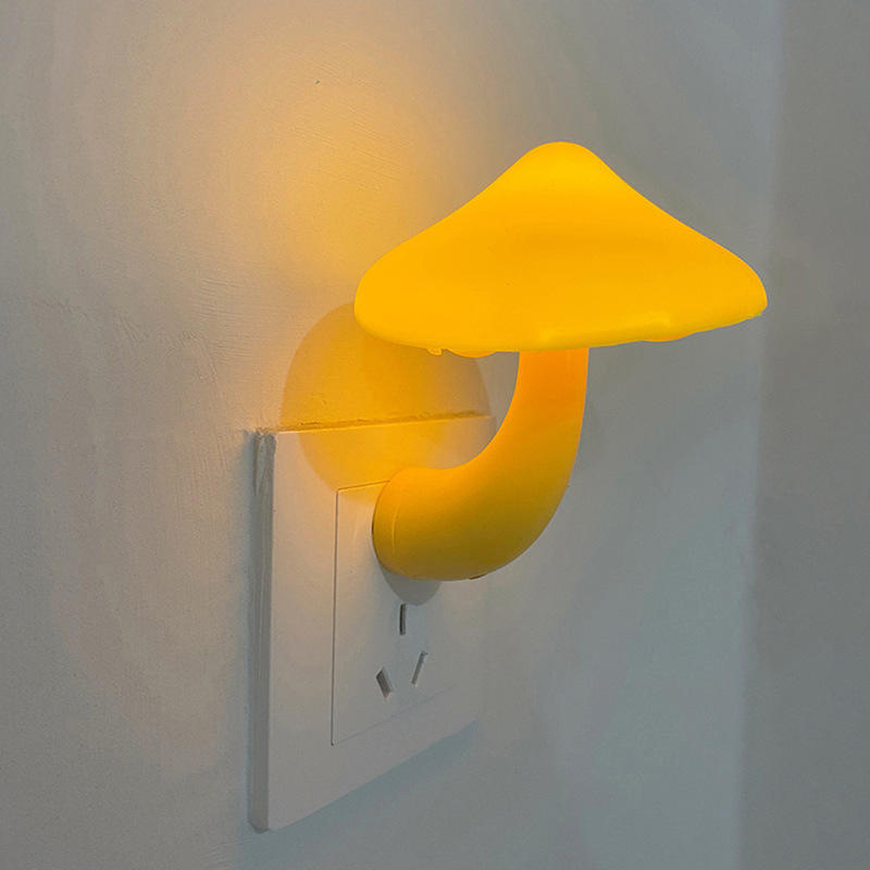 LED Creative Indoor Night Light Plug in Wall Lamp Mini Magic Mushroom Night Lights for Bedroom Living Room Kids Night Light