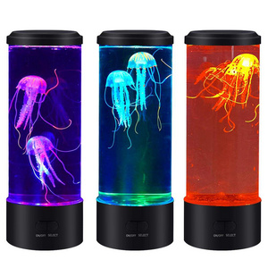 LED Rocket Table Jellyfish Lava Lamp Night Aquarium Lava Lamps Decorative Lights LED Fantasy Lighting Atmosphere Electric Night