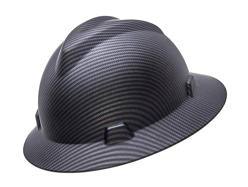 Wholesale Full brim industrial hard hat safety helmet carbon fiber