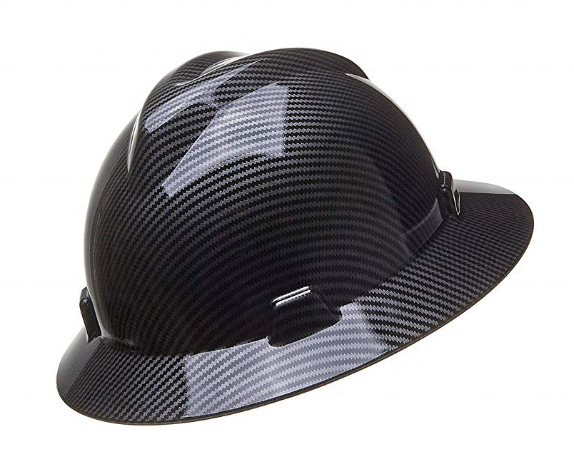 Wholesale Full brim industrial hard hat safety helmet carbon fiber