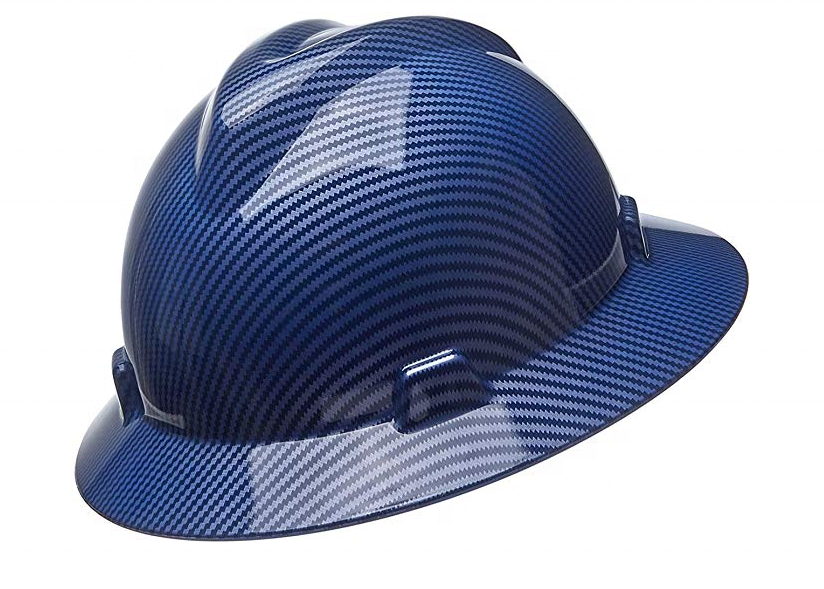 Wholesale Full brim industrial hard hat safety helmet carbon fiber