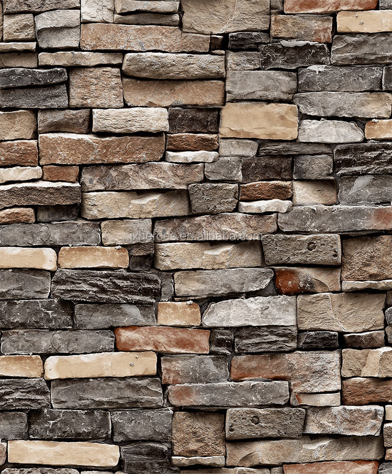 High Quality Waterproof 3D Brick Wallpaper