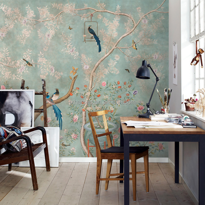 High End Classic Chinese Flower And Bird Wall Mural Wallpaper 3D