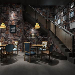 Fresh Natural Style 3D Stone Decorative Wallpaper for Restaurant