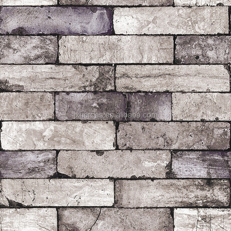 Modern Rough Style Old 3D Brick Pattern Home Decorative Wallpaper