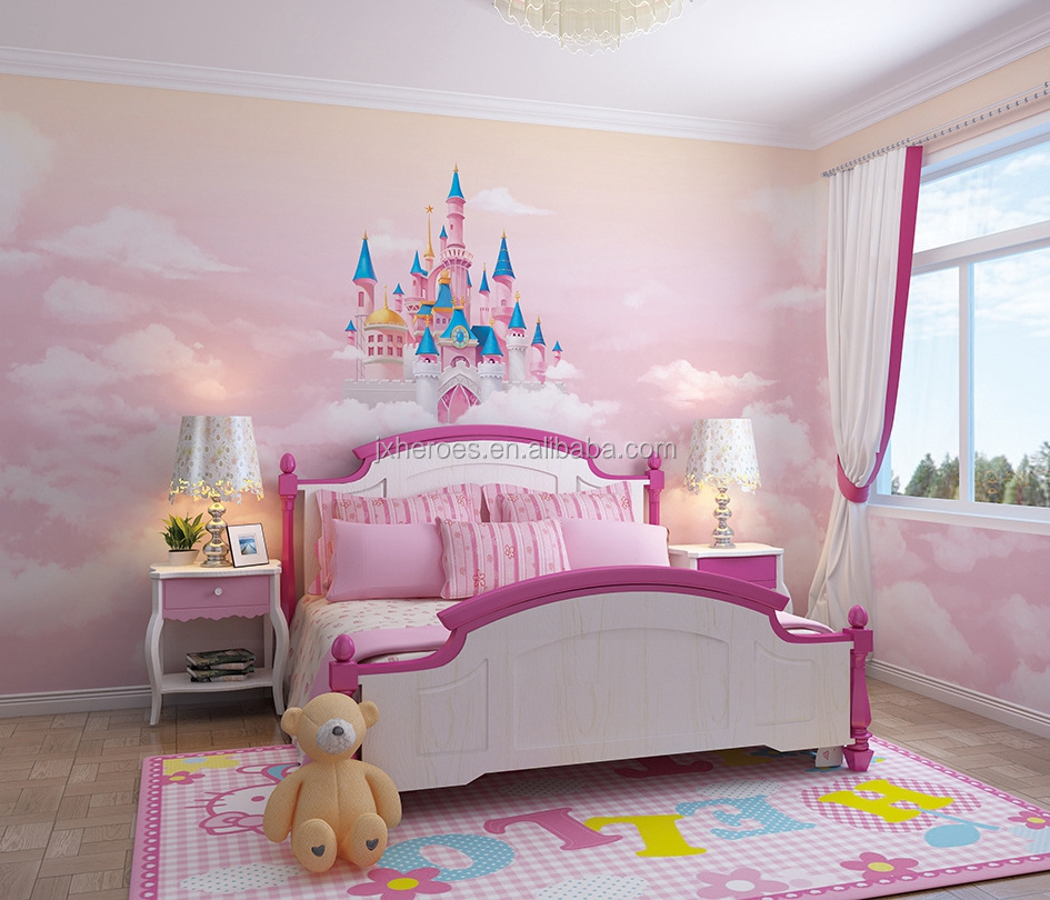 Creative Cloud Castle Children's Room Kindergarten Wall Mural Kids Wallpaper