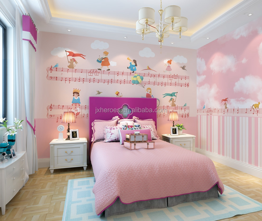 Music Fairy Tale Kingdom Children's Room Decorative Wall Mural Kids Wallpaper