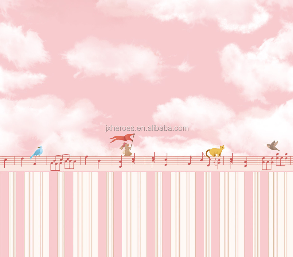 Music Fairy Tale Kingdom Children's Room Decorative Wall Mural Kids Wallpaper