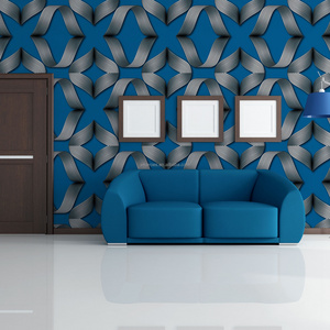 Featured Modern 3D Ribbon Pattern Wallpapers For Living Room Luxury