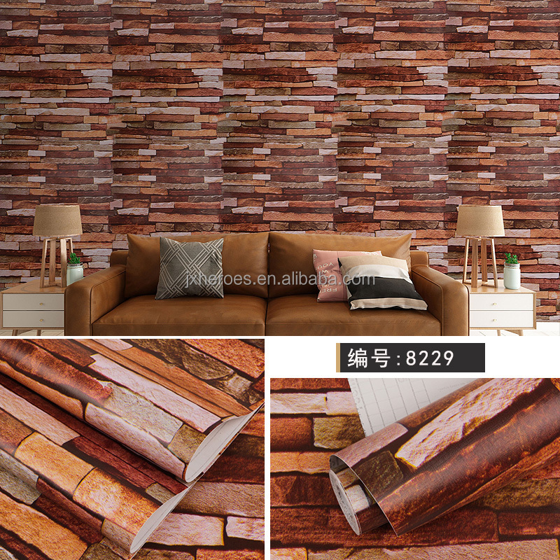 Waterproof Easy DIY Peel And Stick 3D Brick Wallpaper