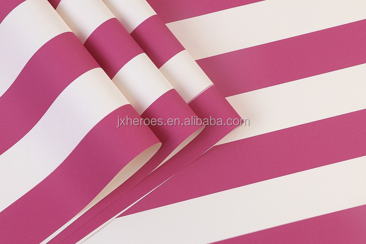 Modern Red Blue and White Stripes Vertical Pattern Living Room Bedroom Wallpaper Home Decoration