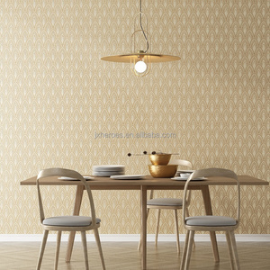 High End Laminated Leaf Pattern Non Woven Wallpaper Home Decoration