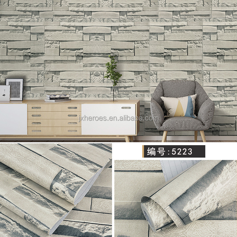 Waterproof Easy DIY Peel And Stick 3D Brick Wallpaper