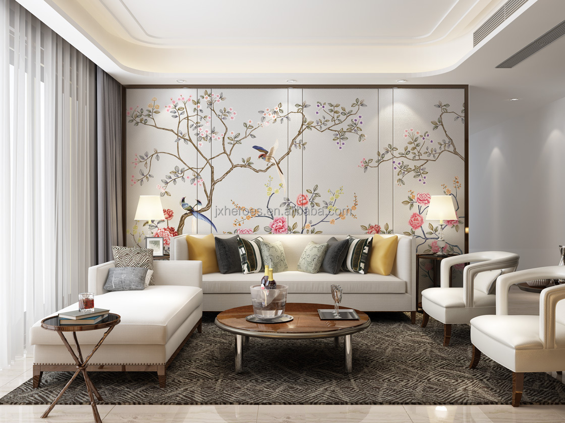 High End Classic Chinese Flower And Bird Wall Mural Wallpaper 3D