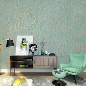 Simple Elegant Turquoise Blue Marble Pattern Wallpapers For Living Room Luxury