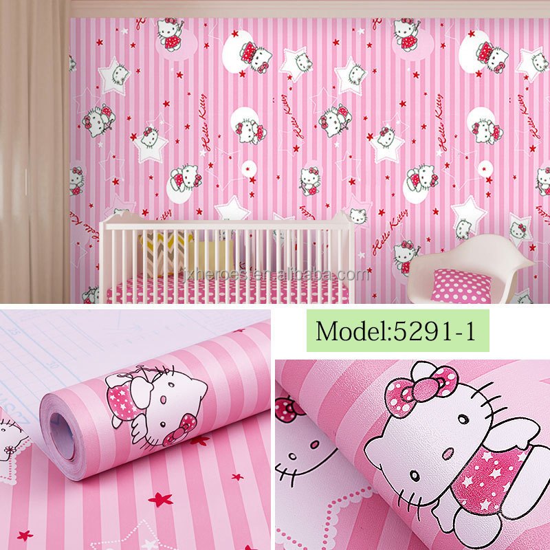 Wear Resistant Durable Waterproof Self Adhesive Cute Cartoon Kids Wallpaper