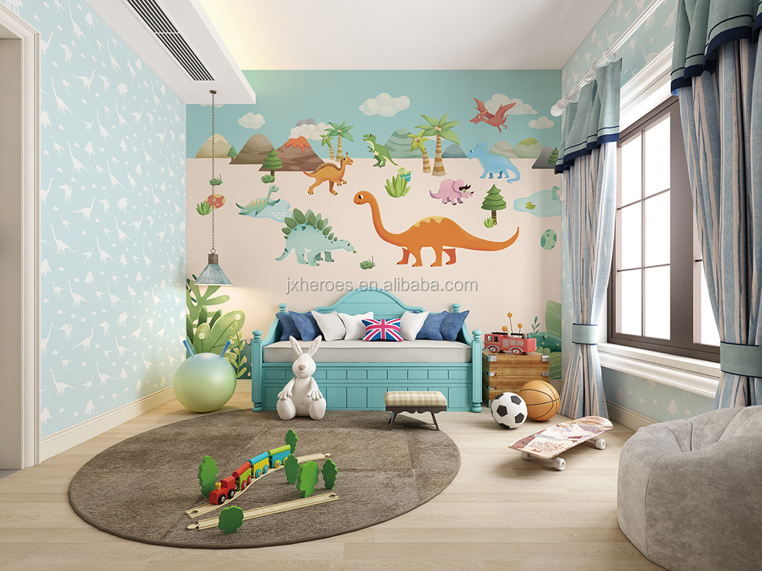 Boys and Girls Favorite Dinosaur Series Children Room Wall Mural Kids Wallpaper