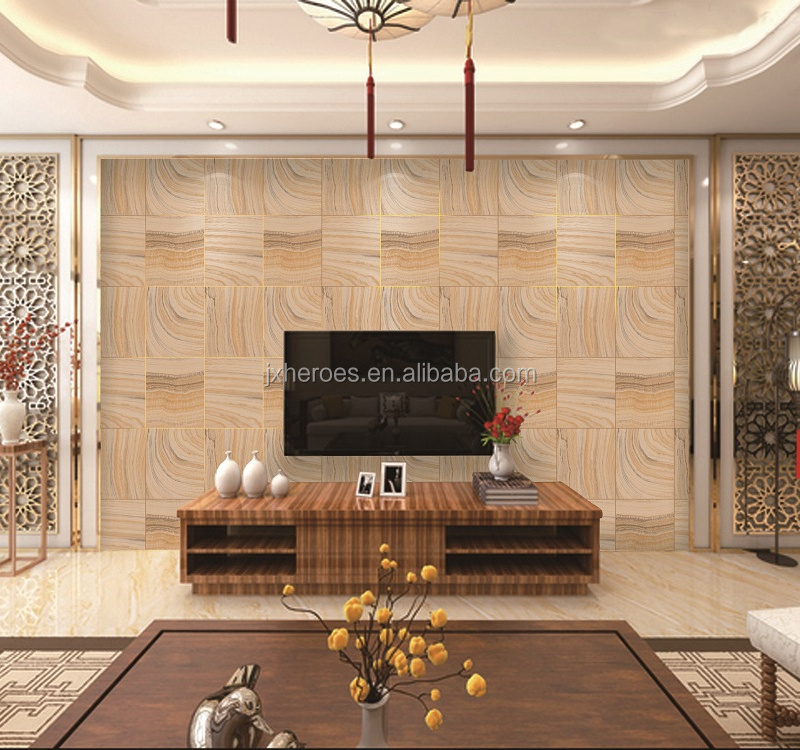 Characteristic Square Stone Texture Pattern TV Sofa Background Wall Decoration Vinyl Wallpaper