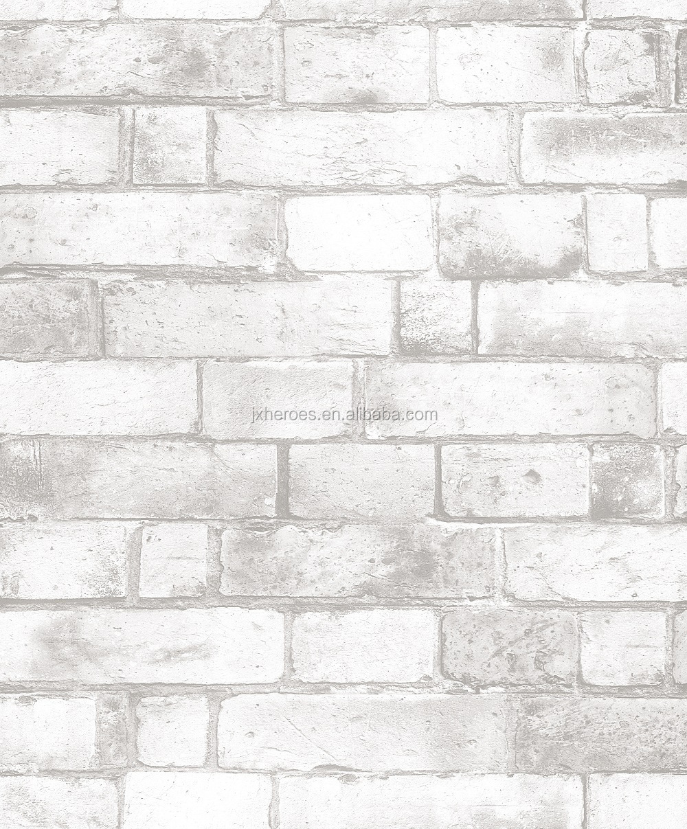 Grey Series of 3D Old Brick Wallpaper for Fashion Shop and Boutique