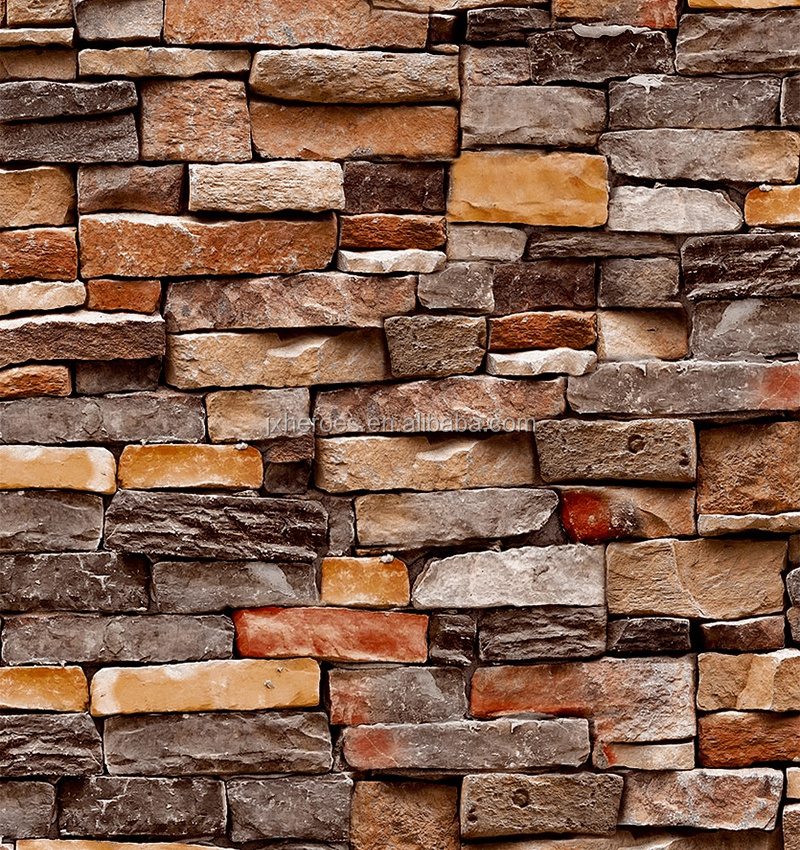 High Quality Waterproof 3D Brick Wallpaper