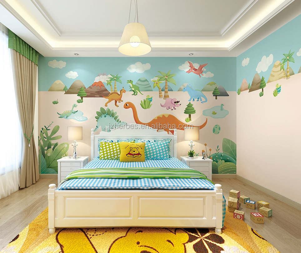 Boys and Girls Favorite Dinosaur Series Children Room Wall Mural Kids Wallpaper