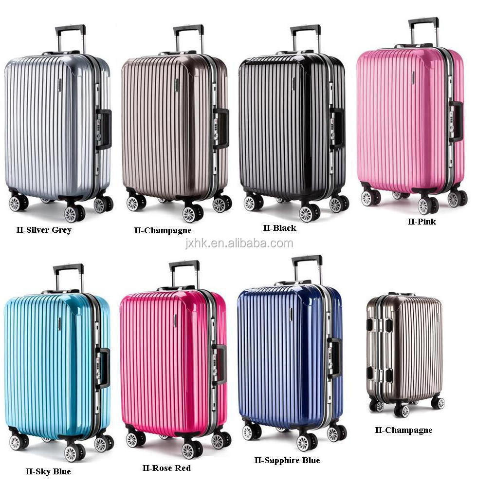 Aluminum frame series ABS PC luggage travel suitcase with TSA lock and airplane wheels