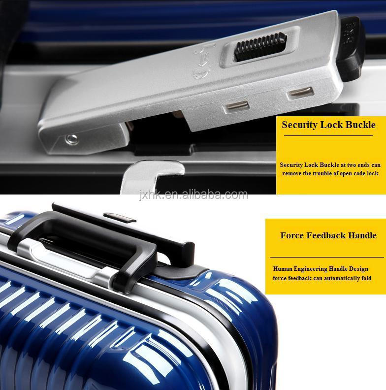 Aluminum frame series ABS PC luggage travel suitcase with TSA lock and airplane wheels